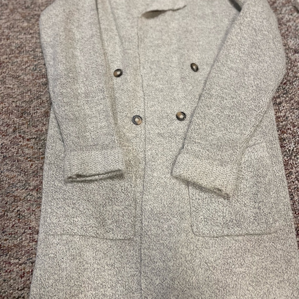 Lulus Sweater Jacket Grey Size Medium
